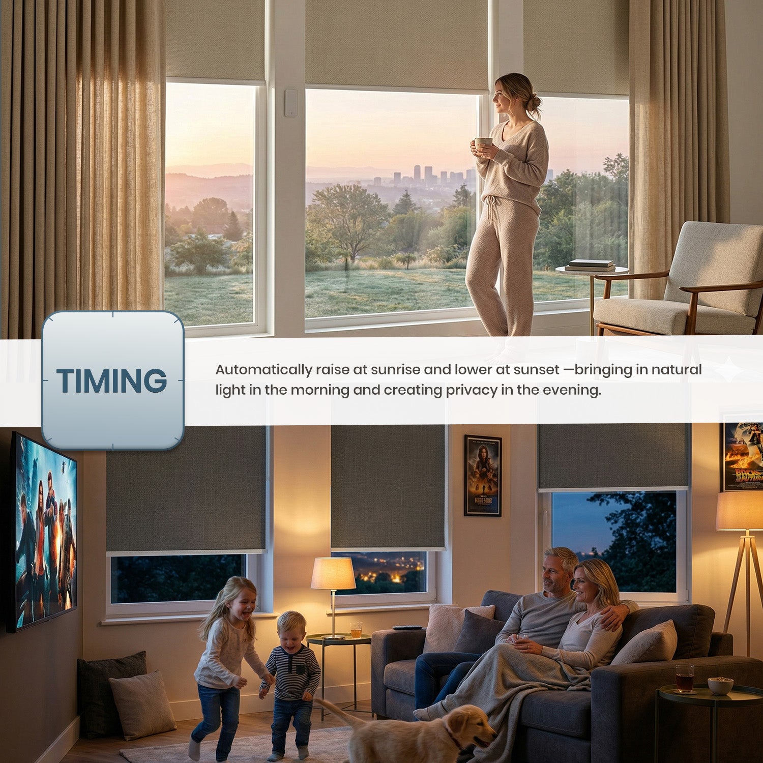 SmartWings Motorized Roller Shades 100% Blackout Vigor