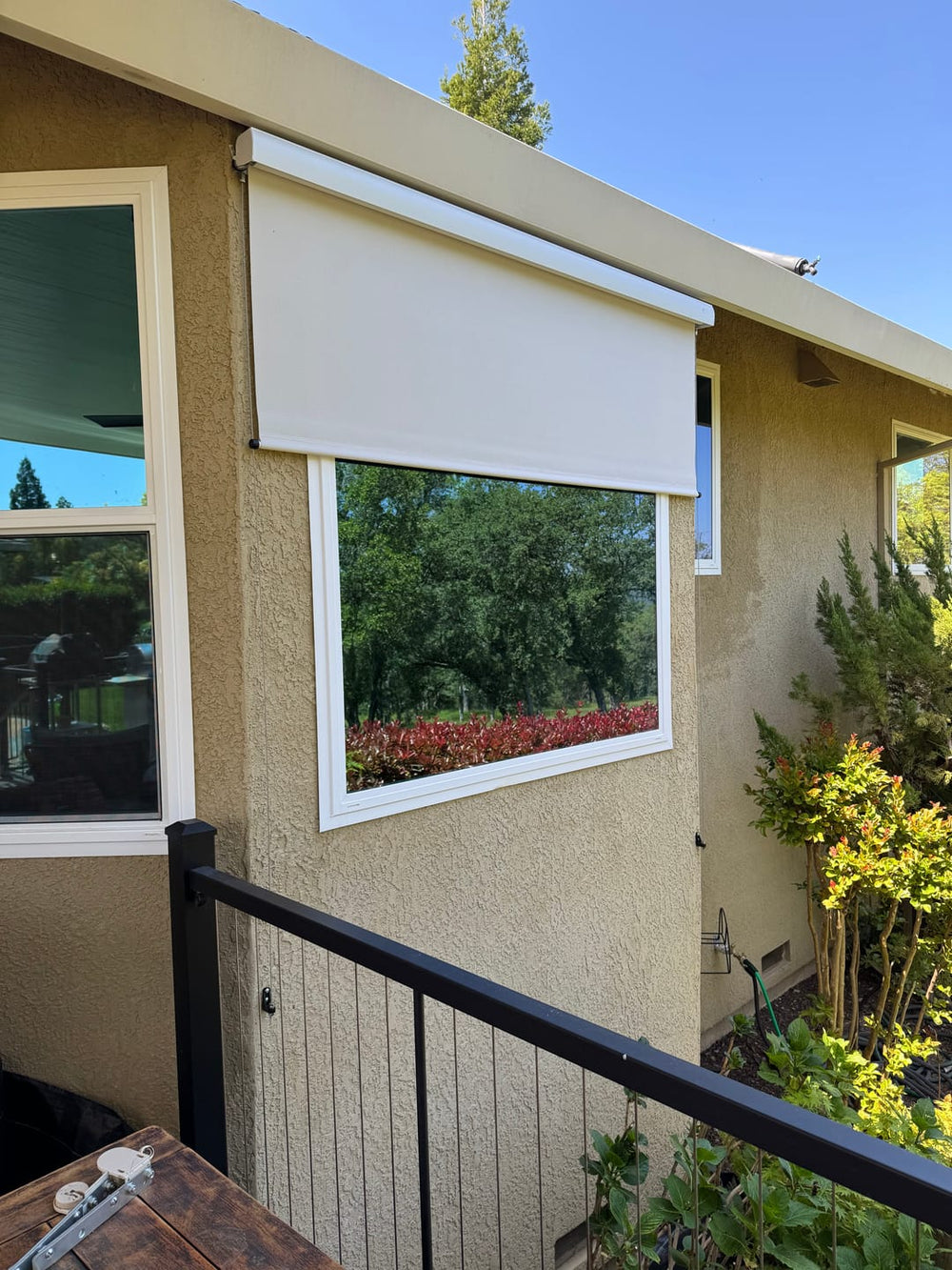 Outdoor Shades 1% Openness White