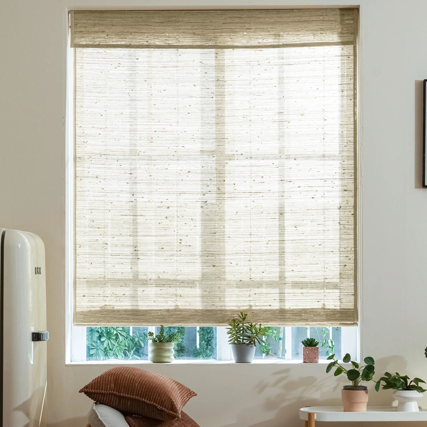 SmartWings Motorized Woven Wood Shades 50%/70%/100% Blackout Orithyia
