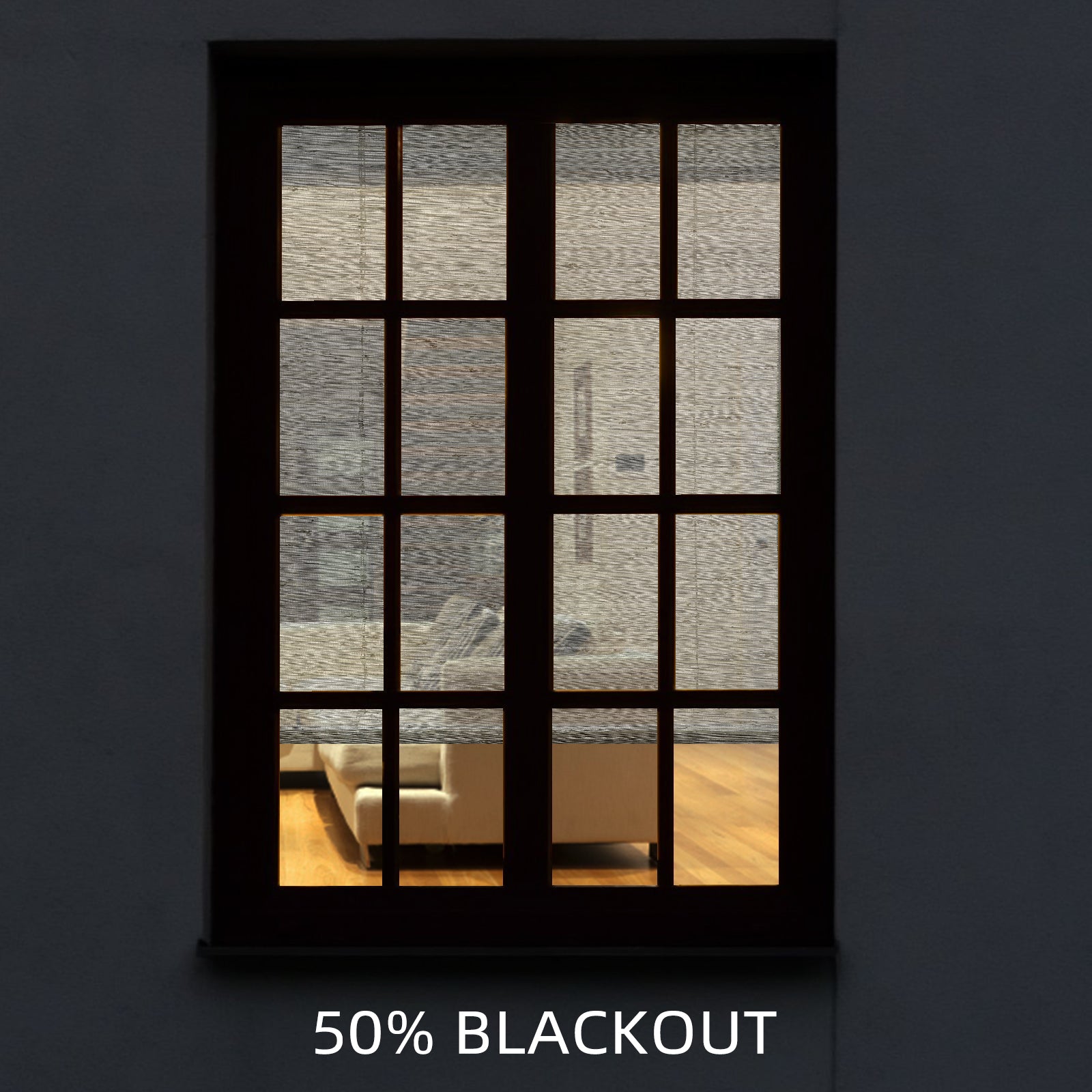 SmartWings Motorized Woven Wood Shades 50%/70%/100% Blackout