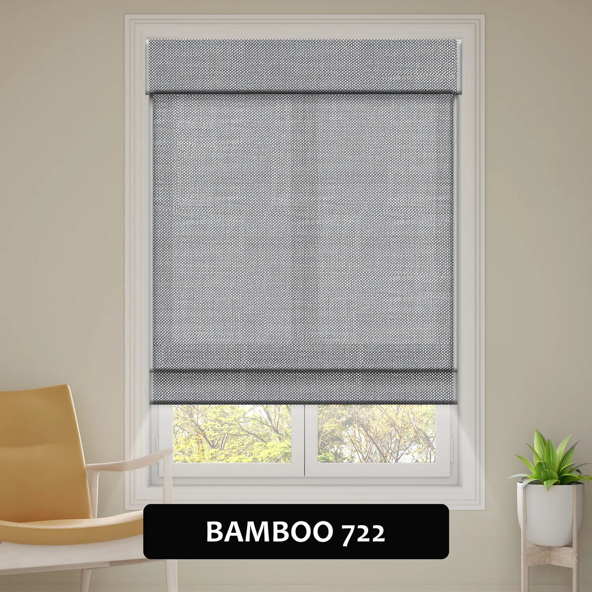 SmartWings Motorized Woven Wood Shades 70% Blackout Privacy Orithyia