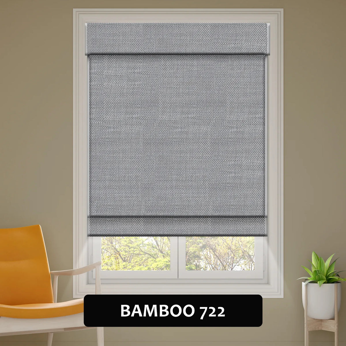 SmartWings Motorized Woven Wood Shades 100% Blackout Orithyia