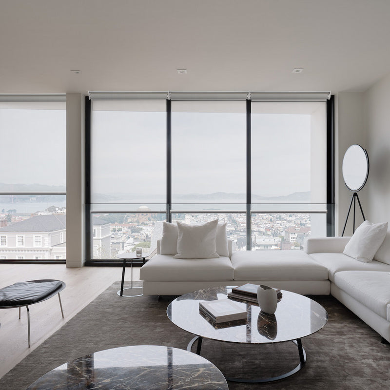 SmartWings Hardwired Motorized Light Filtering Solar Shades 1%/3%/5% Openness Aventus