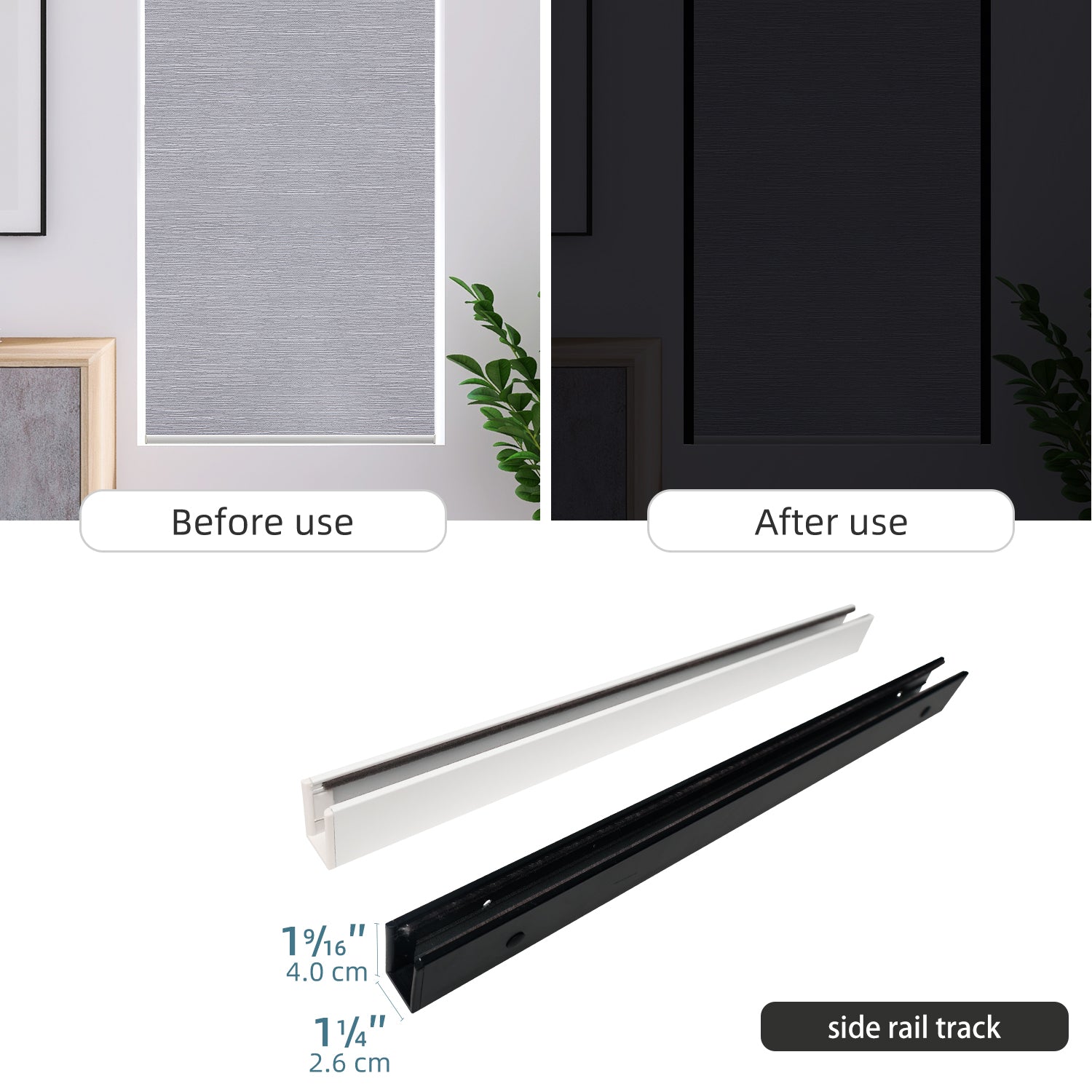 Side Rail Tracks For Blackout Shades