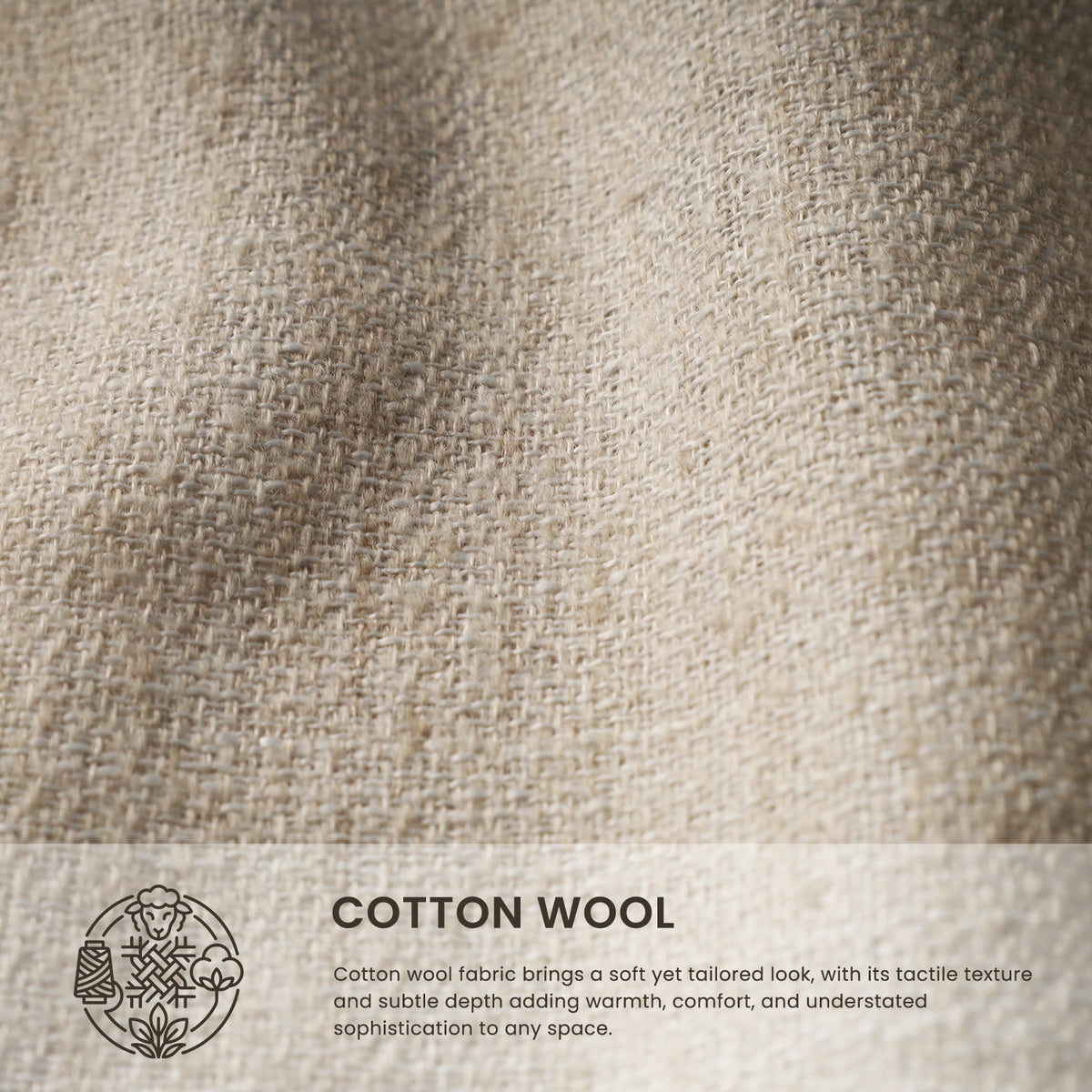 SmartWings Motorized Cotton Wool Drapery & Curtain Sheer Cynthia