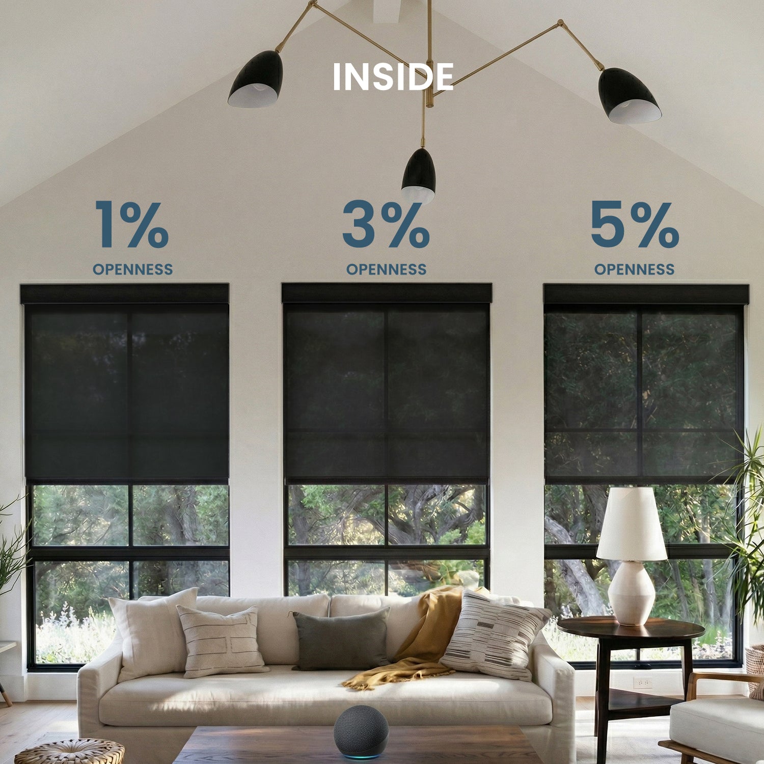 SmartWings Motorized Light Filtering Solar Shades 1%/3%/5% Openness Aventus