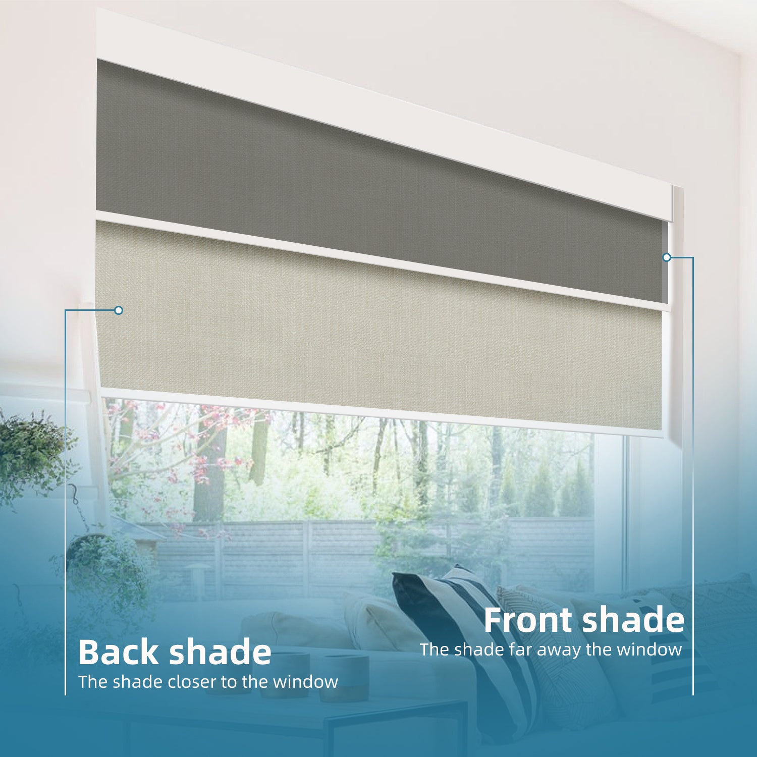 SmartWings Motorized Dual Shade Harmony Duo Plus