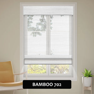 SmartWings Motorized Woven Wood Shades 50% Blackout See-through Orithyia