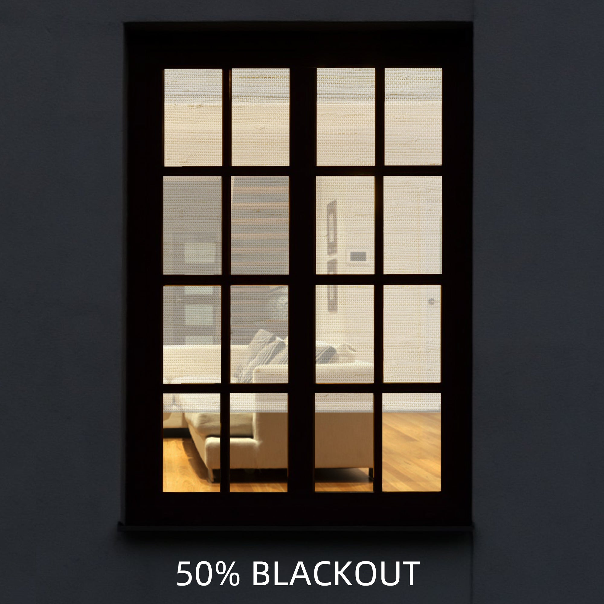 SmartWings Motorized Woven Wood Shades 50%/70%/100% Blackout Aphrodite