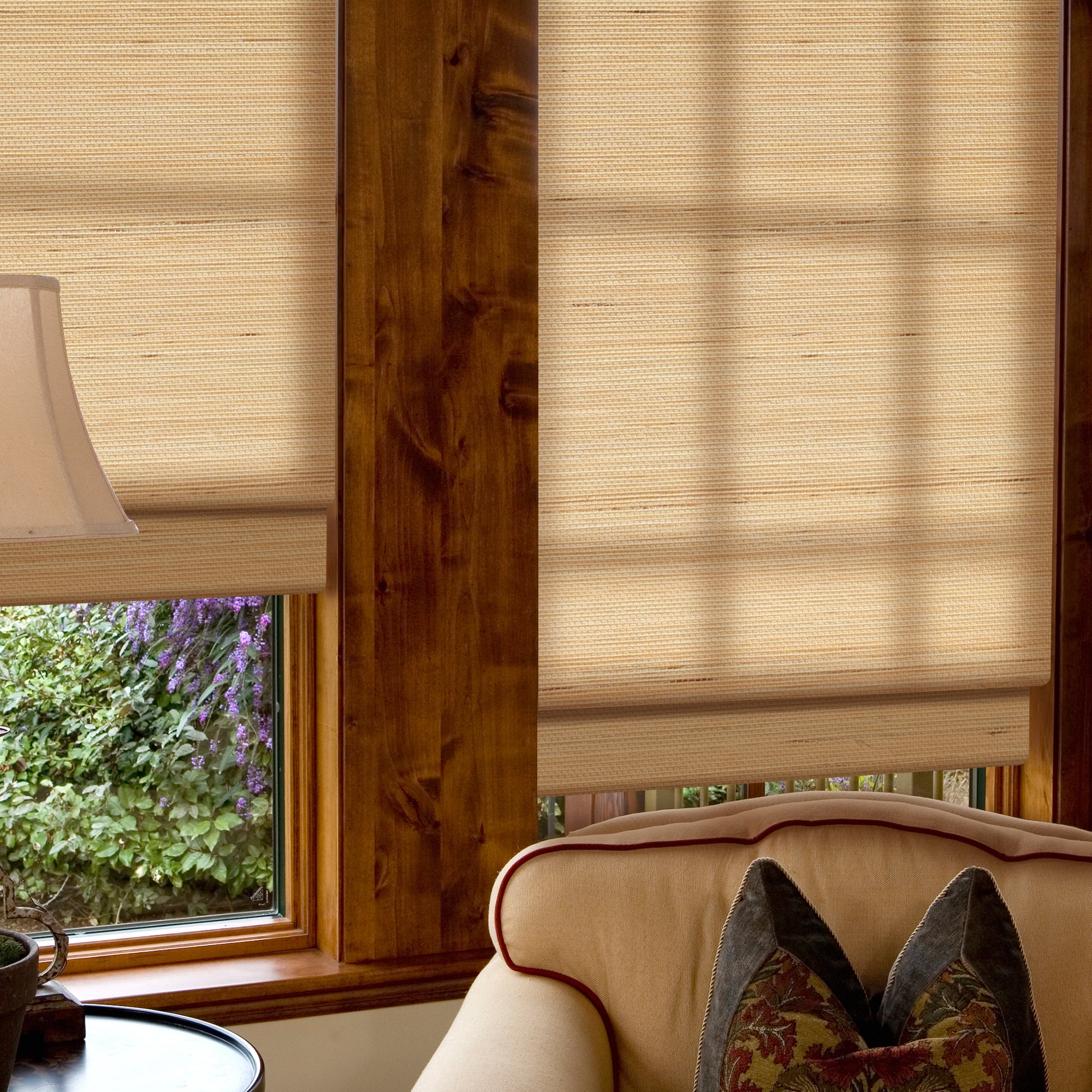 SmartWings Motorized Woven Wood Shades 50%/70%/100% Blackout Persephone