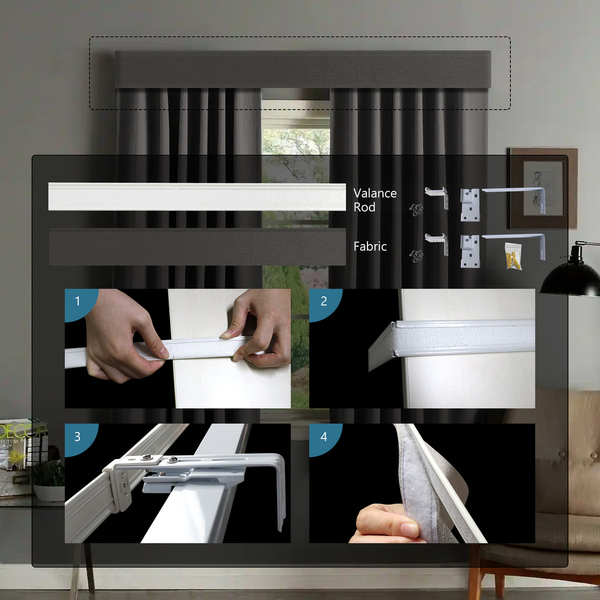 SmartWings Motorized Drapery - 90%/100% Blackout Curtains