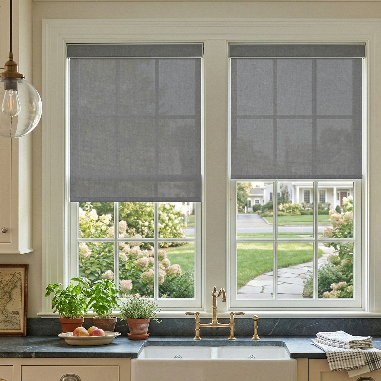 SmartWings Motorized Light Filtering Roller Shades 60%/70% Blackout Twilight