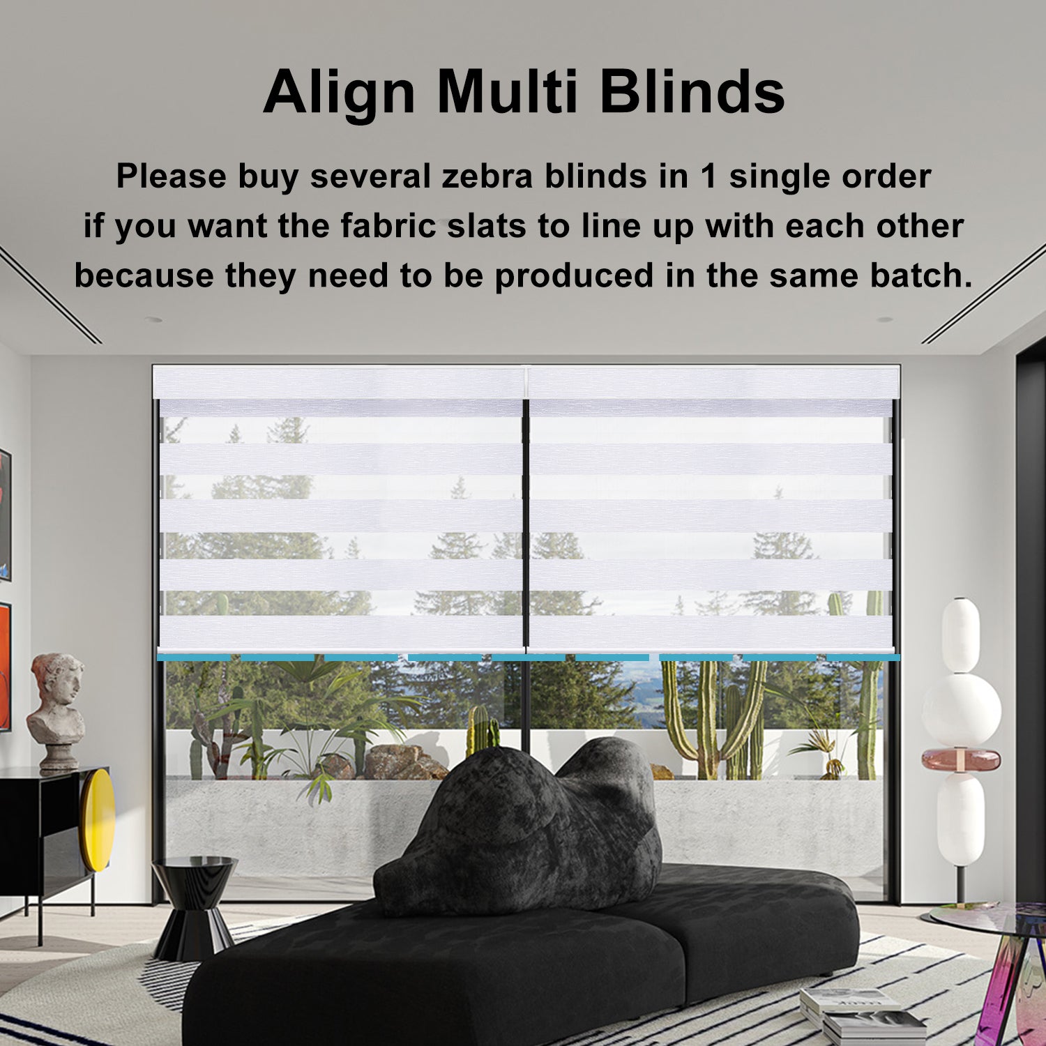 SmartWings Motorized Zebra Shades 60% Blackout Translucent 75mm Eloise
