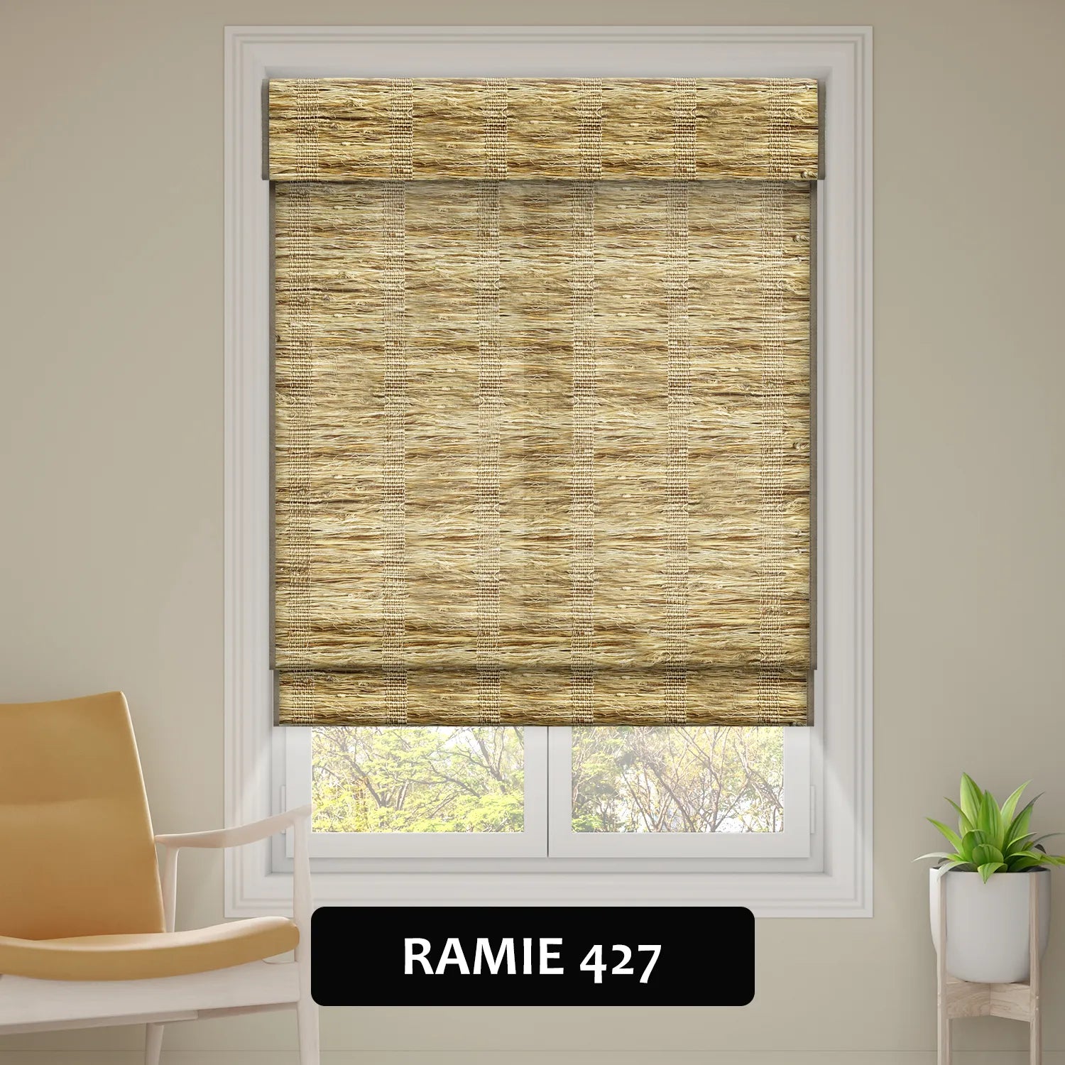 SmartWings Motorized Woven Wood Shades 50%/70%/100% Blackout Orithyia