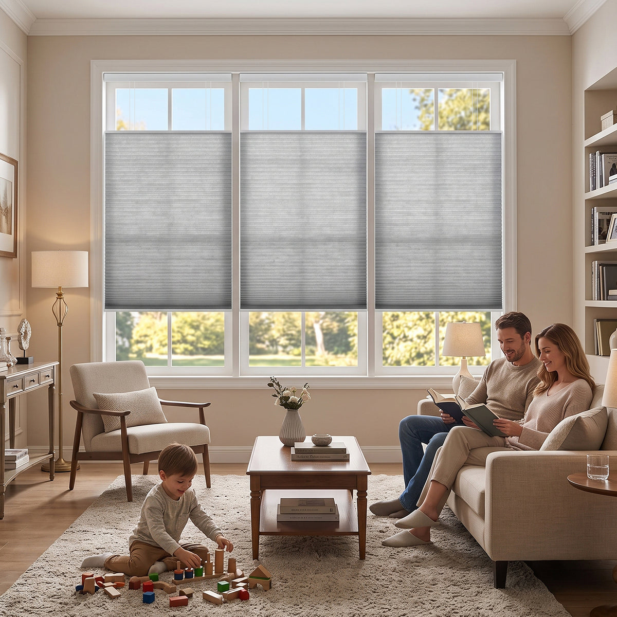 SmartWings Motorized Levitate Linen Cellular Shades Nowa Designer Texture Helios