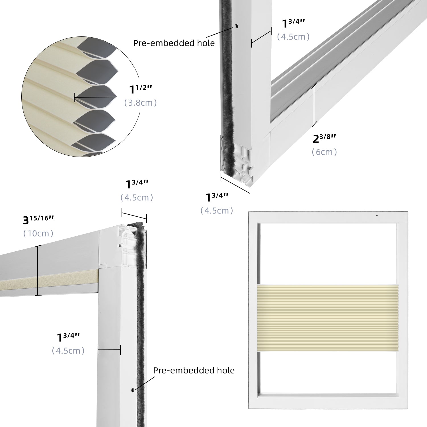 SmartWings Motorized Premium Levitate Skylight Cellular Shades Hazel