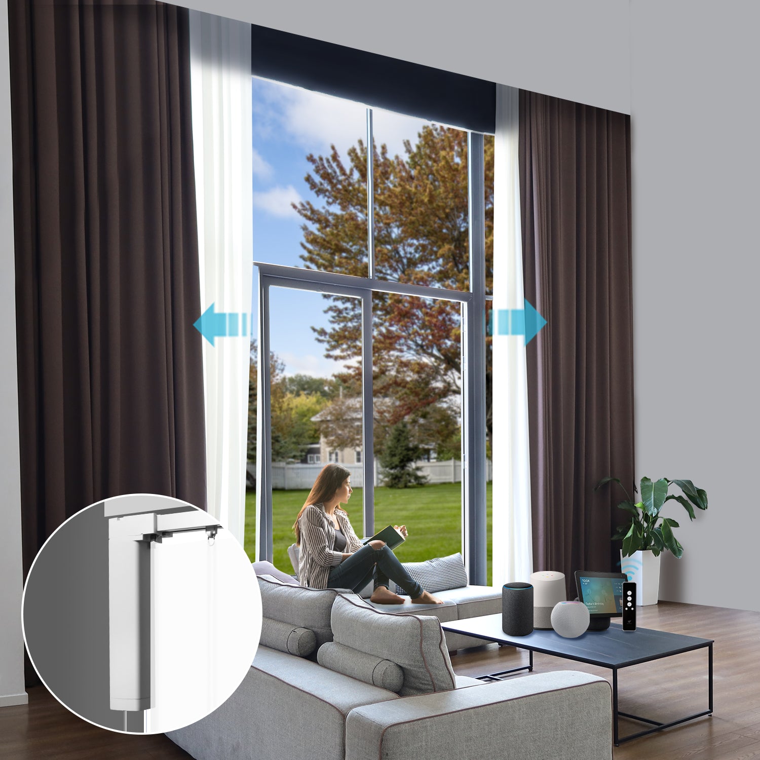 SmartWings Motorized Drapery Rod Kit