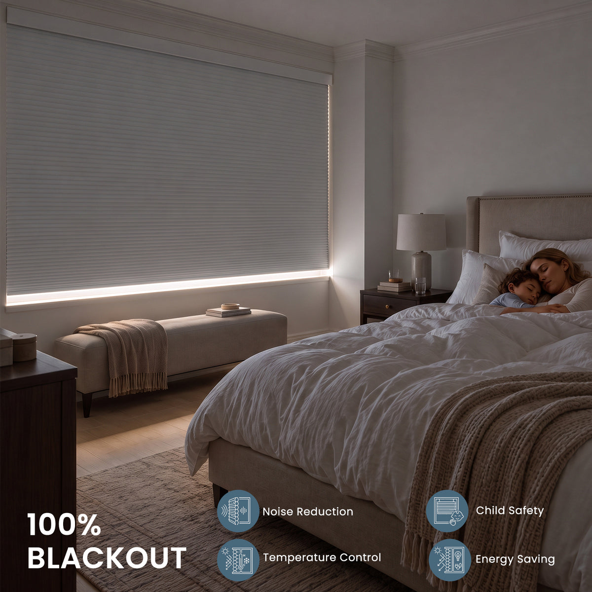 SmartWings Motorized Blackout Cellular Shades Nowa