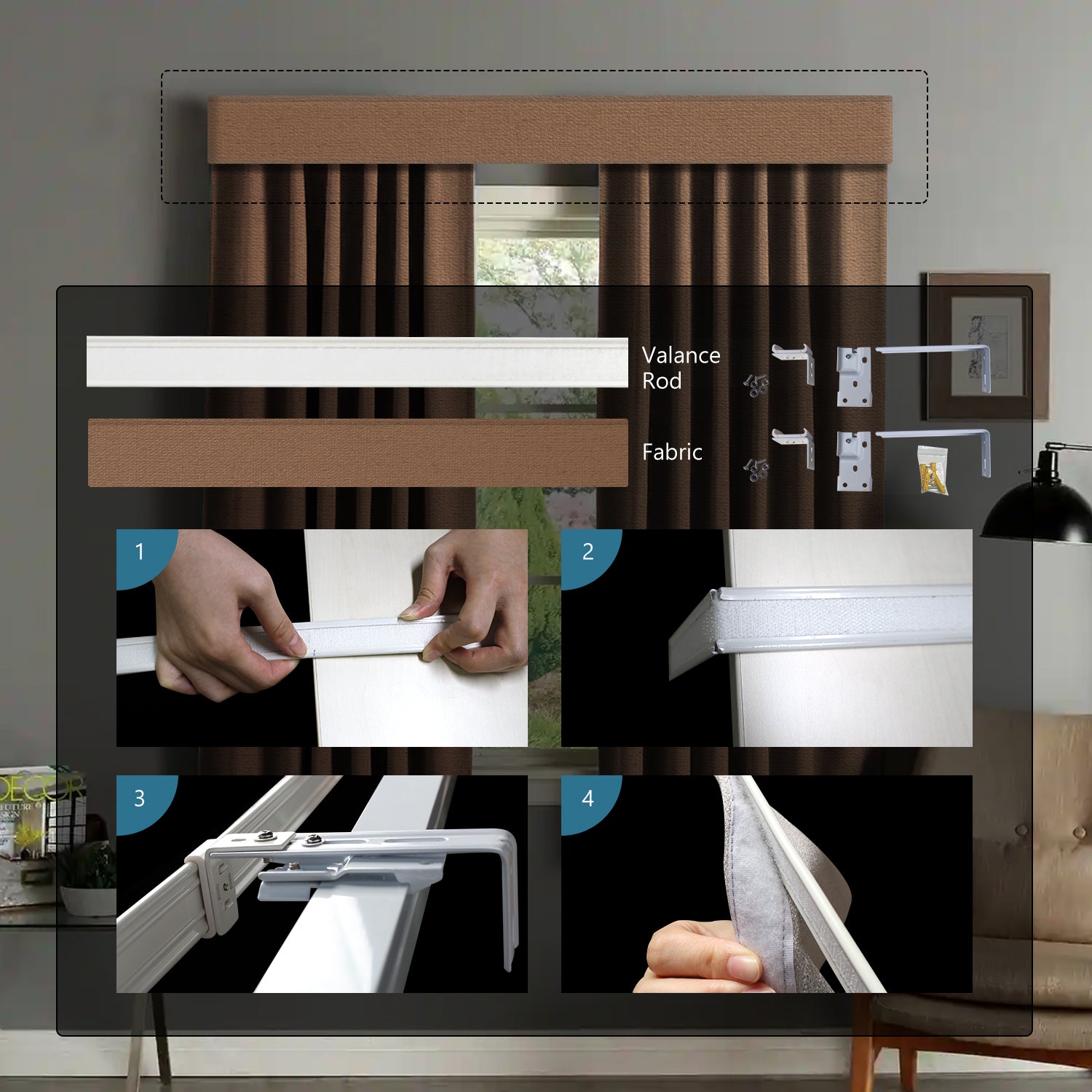 SmartWings Motorized Drapery 93% Blackout Demeter