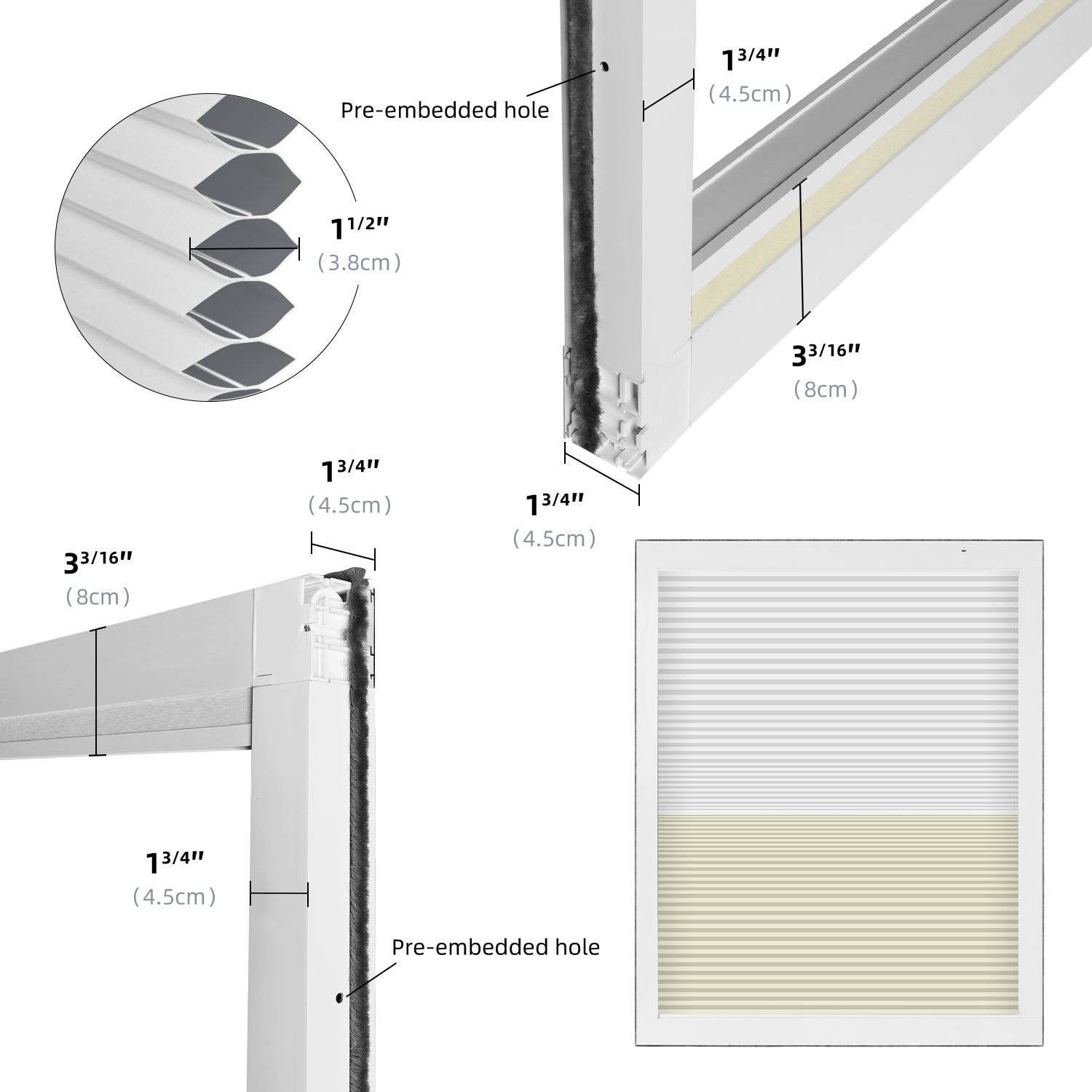 SmartWings Motorized Premium Day/Night Skylight Cellular Shades Hazel