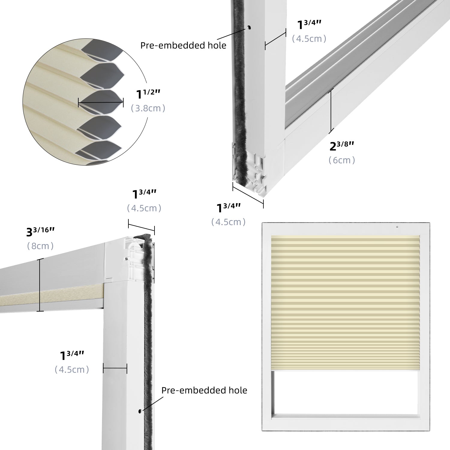 SmartWings Motorized Premium Skylight Cellular Shades Hazel