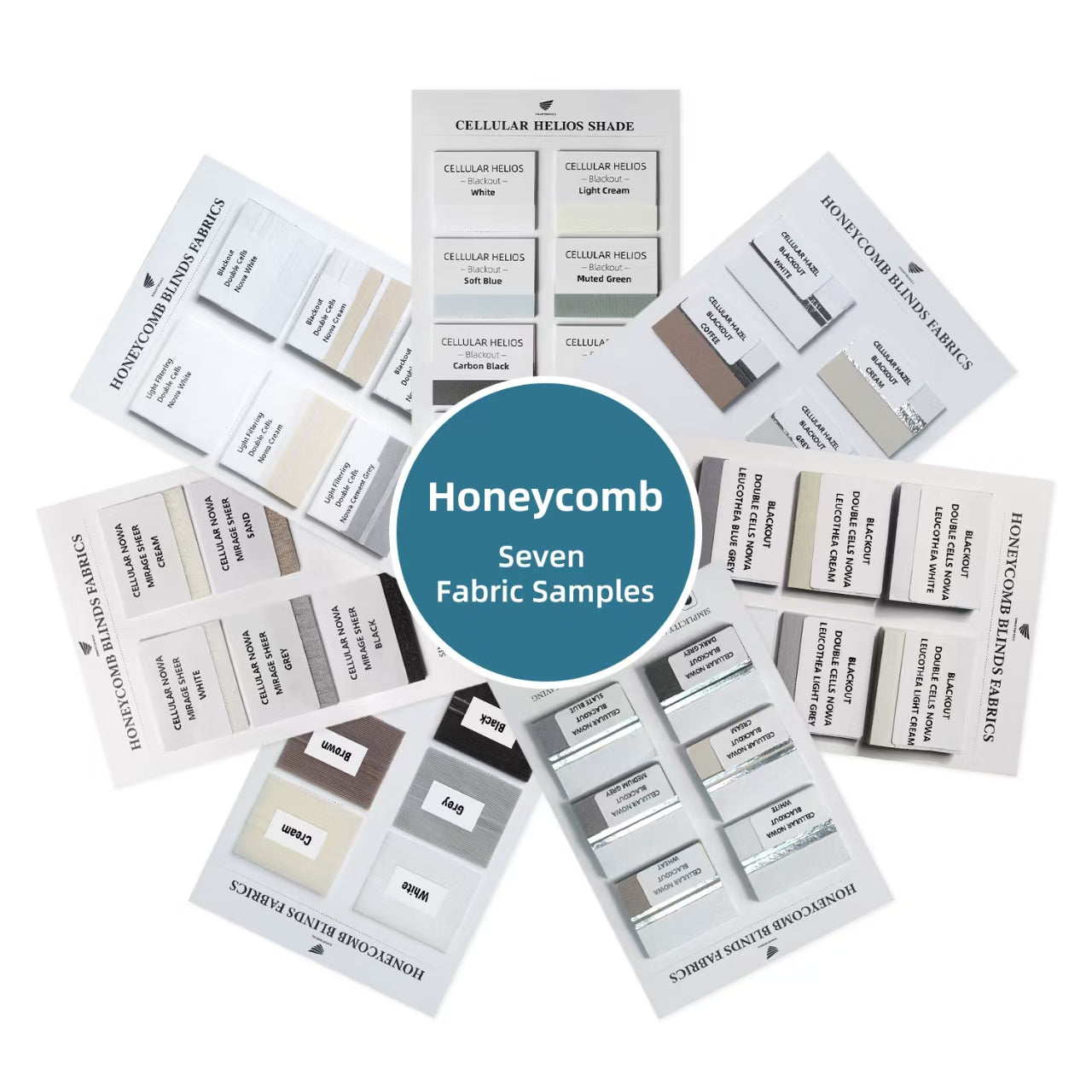 Honeycomb Fabric Samples Nowa, Hazel & Helios