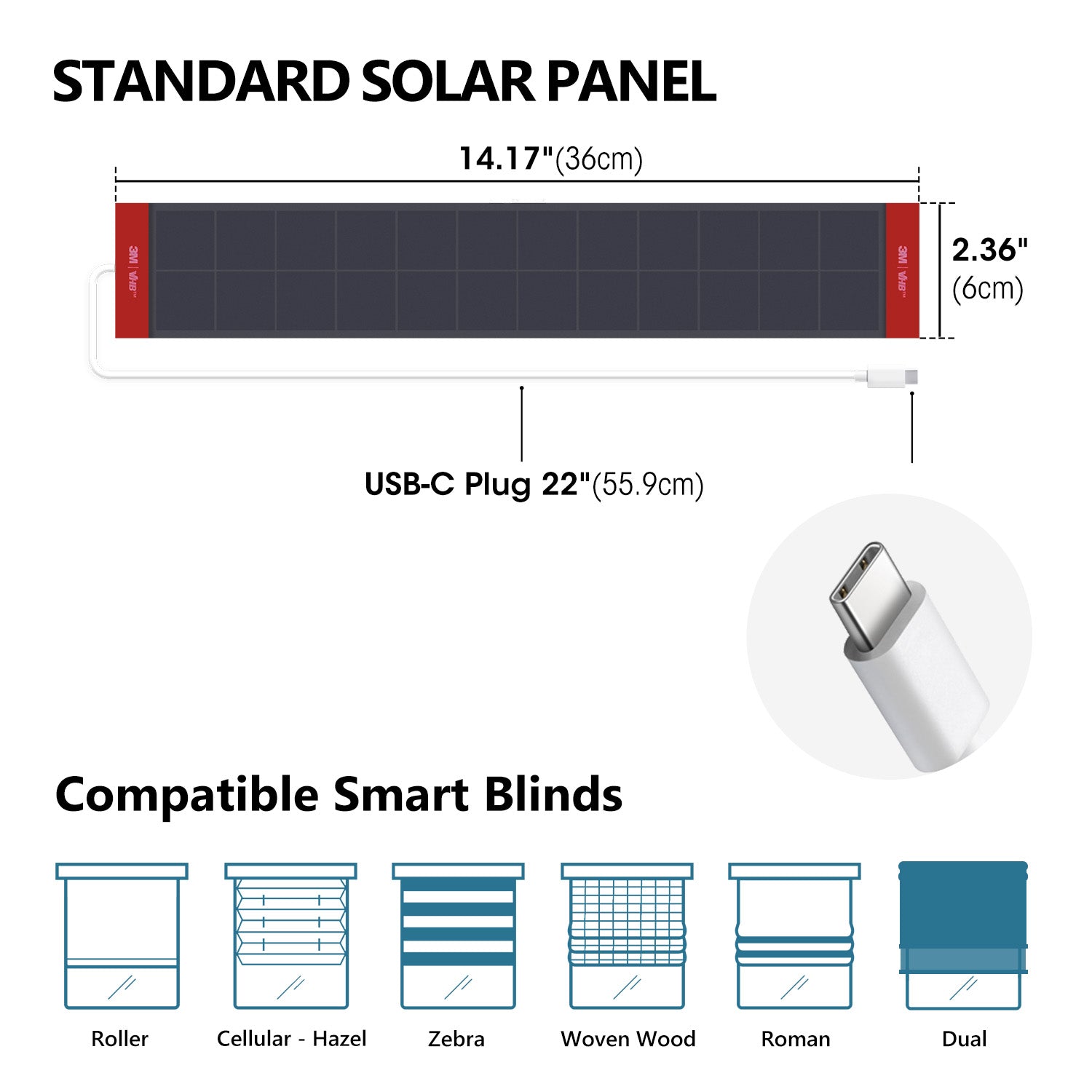 Solar Panel for Indoor Shades