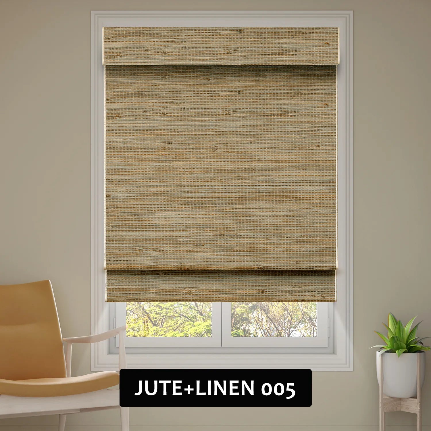 SmartWings Motorized Woven Wood Shades 50%/70%/100% Blackout