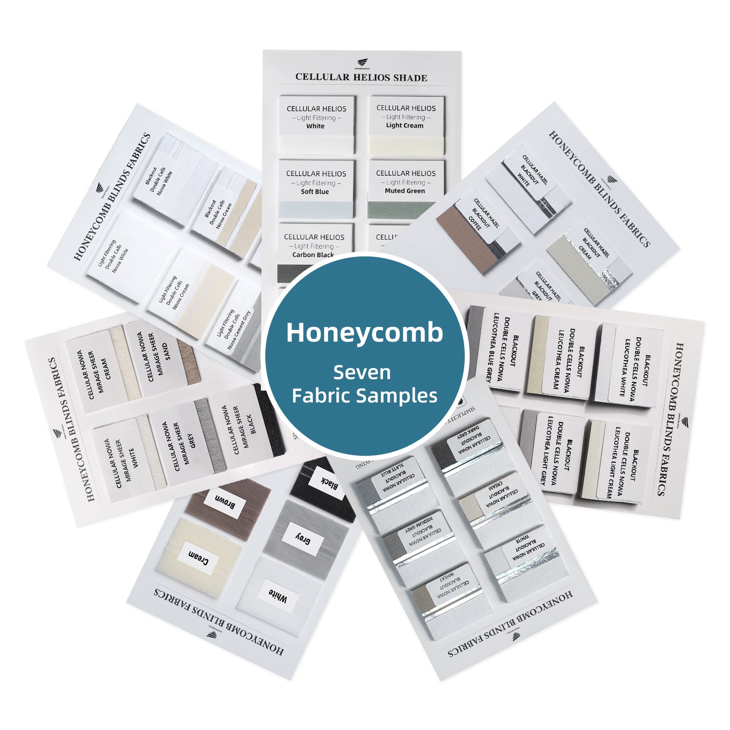 Honeycomb Fabric Samples Nowa, Hazel & Helios