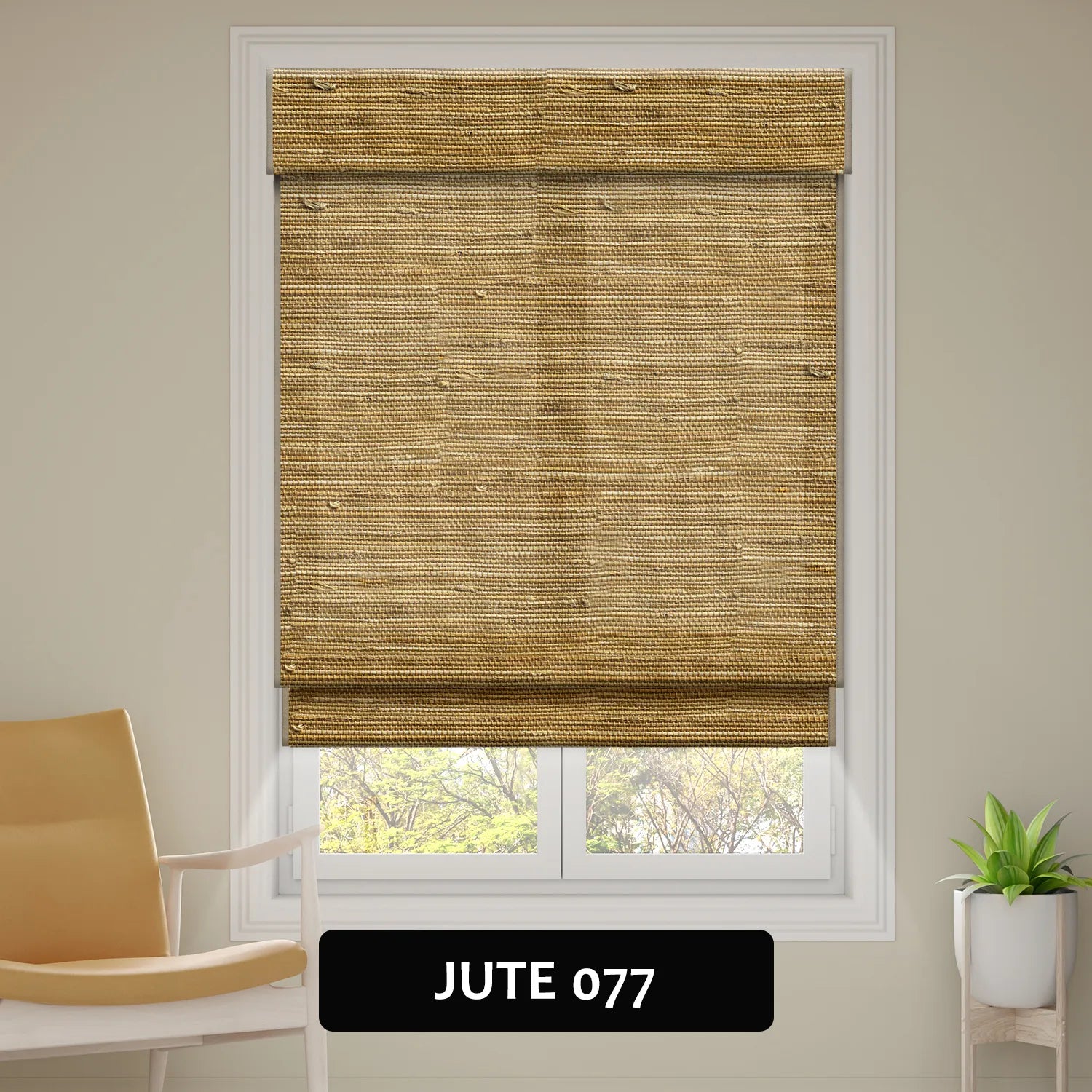 SmartWings Motorized Woven Wood Shades 50%/70%/100% Blackout Orithyia
