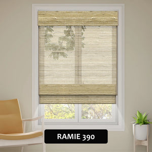 SmartWings Motorized Woven Wood Shades 50% Blackout See-through Orithyia
