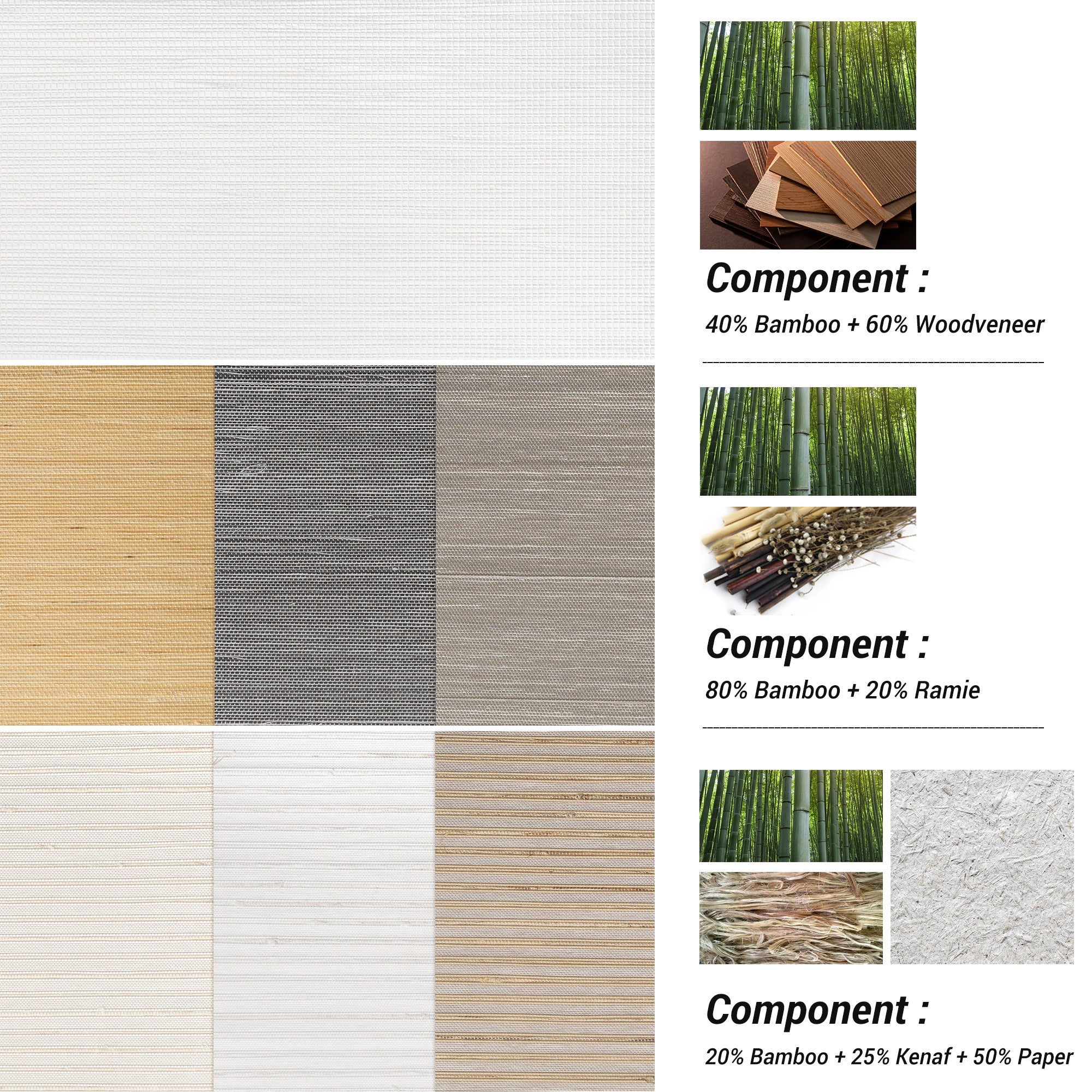 SmartWings Motorized Woven Wood Shades 50%/70%/100% Blackout Persephone