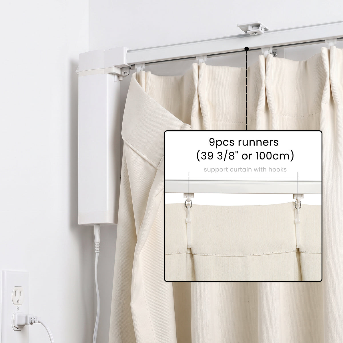 SmartWings Motorized Drapery & Curtain 98% Blackout Lachesis