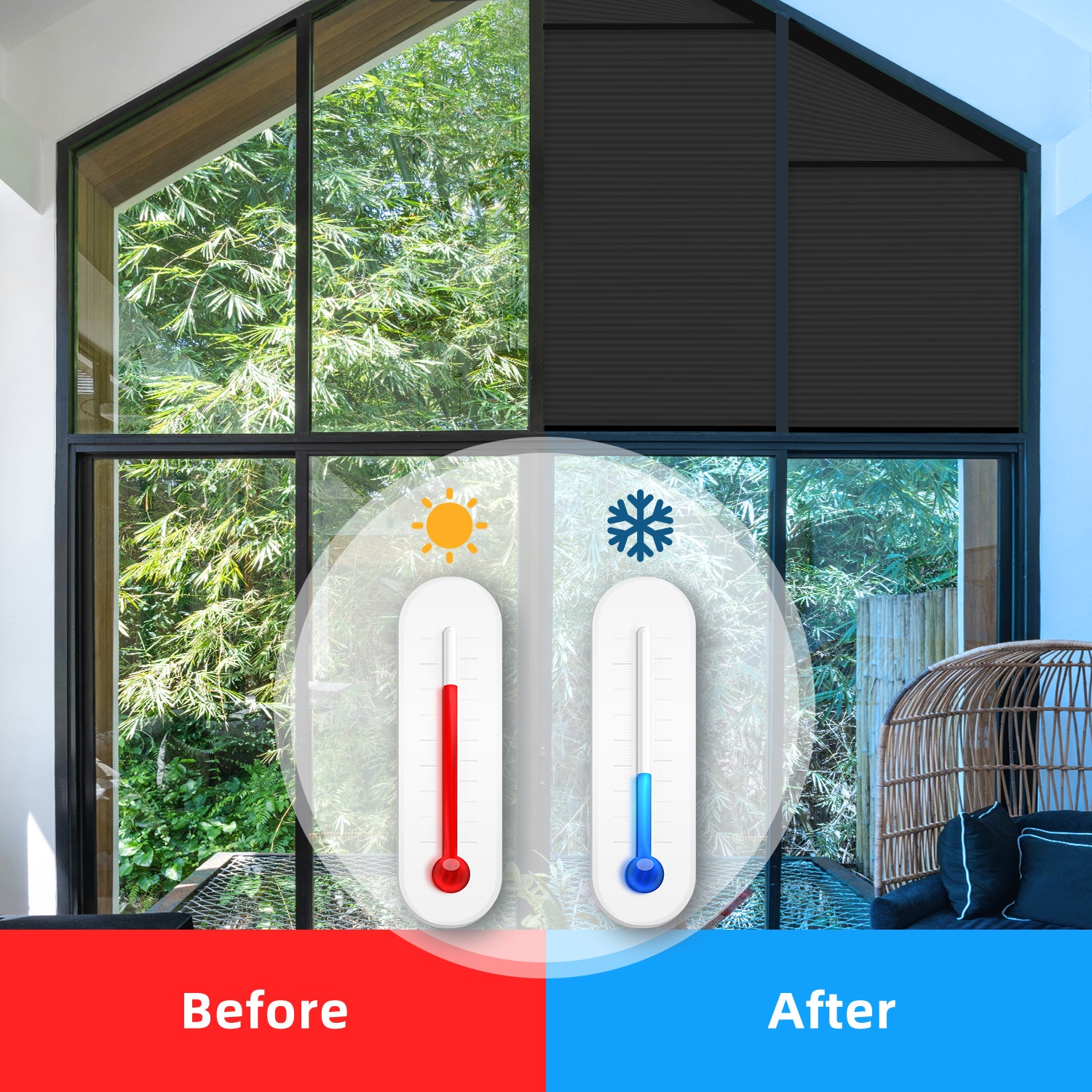 SmartWings Motorized Blackout Trapezoid Cellular Shades Nowa