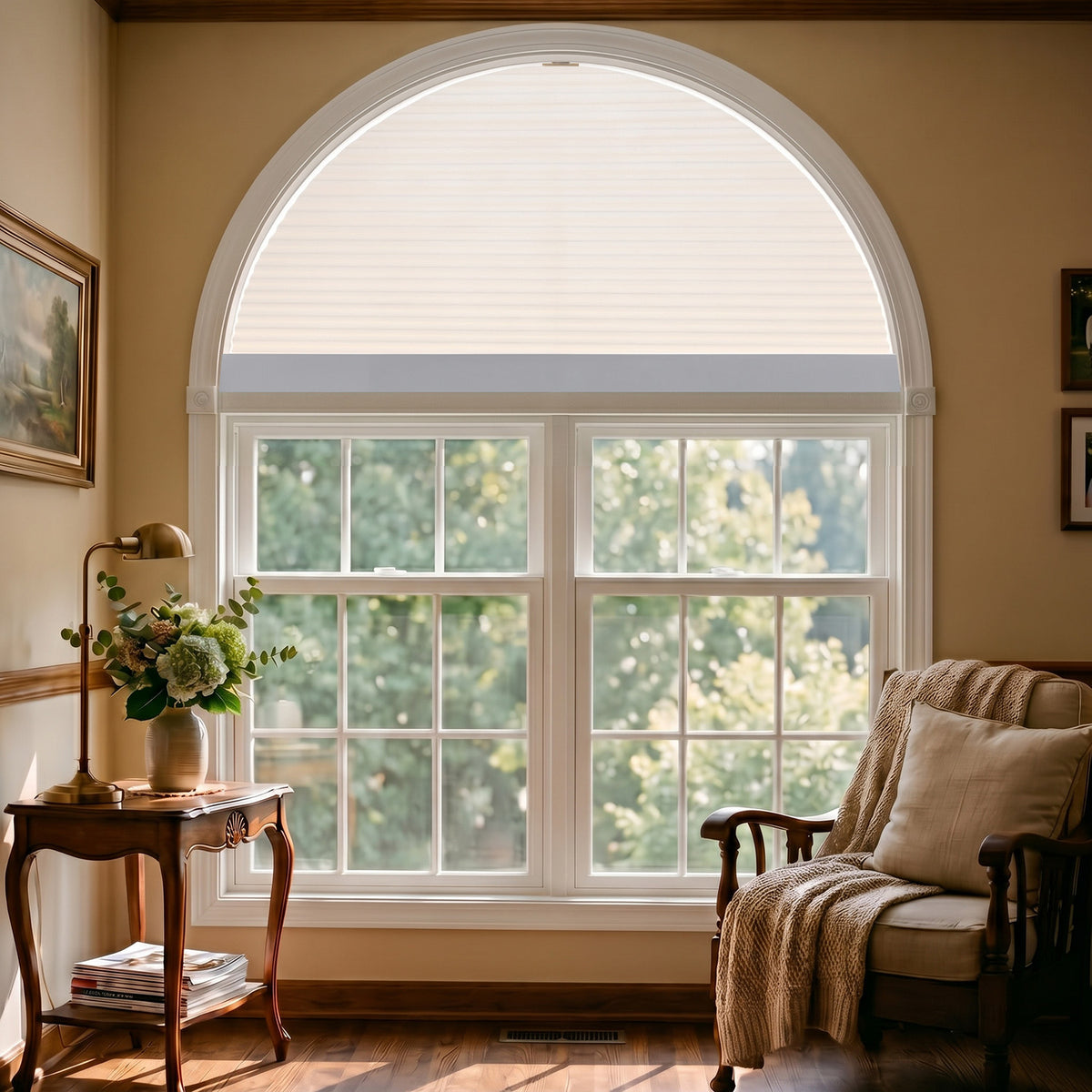 SmartWings Motorized Light Filtering Arched Cellular Shades Nowa