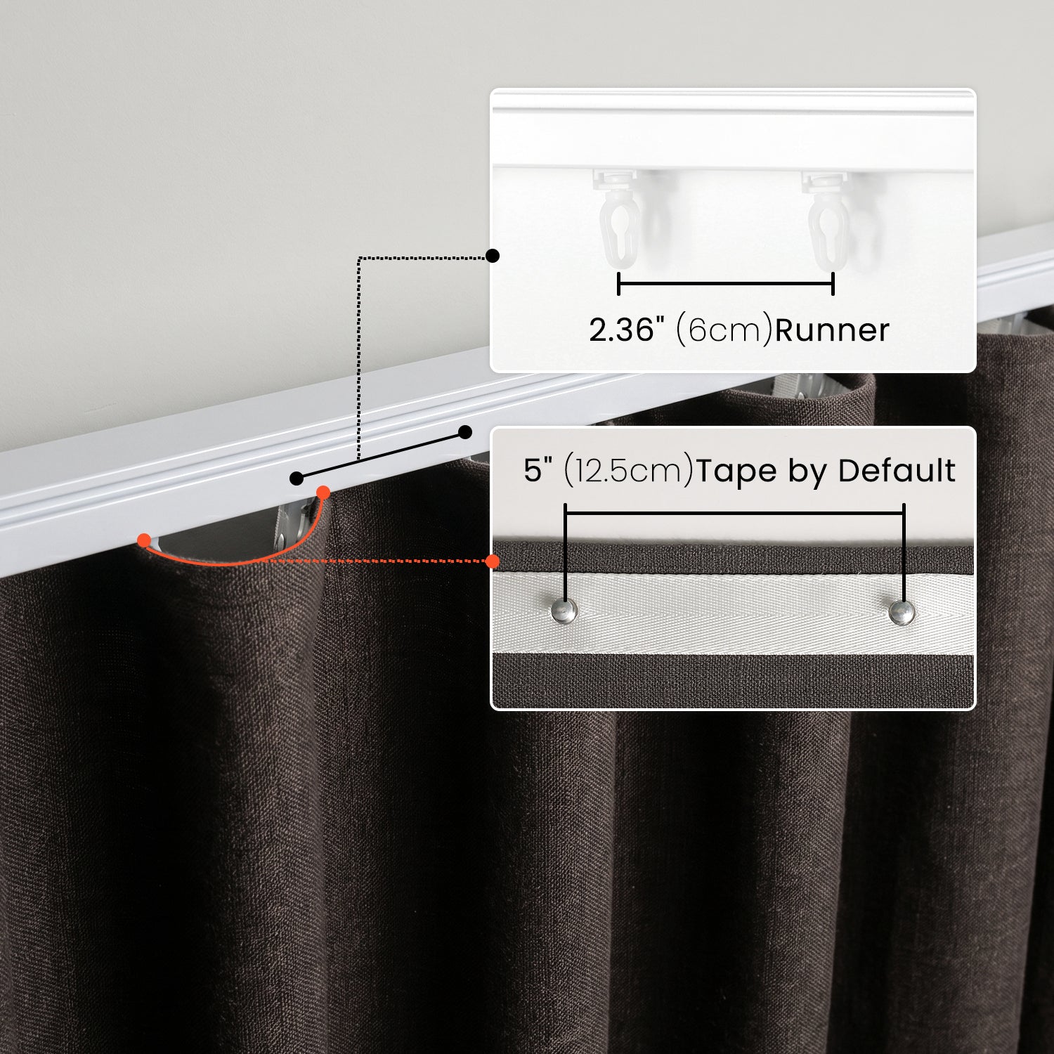 SmartWings Motorized Ripple Fold Drapery 50%/70%/100% Blackout Daphne