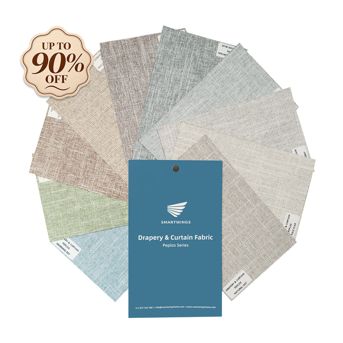 100% Blackout Drapery & Curtain Fabric Samples Peplos