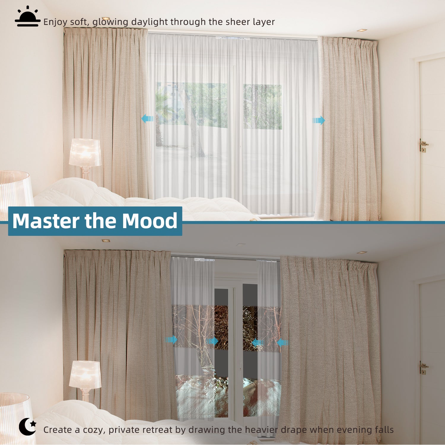 SmartWings Motorized Dual Drapery