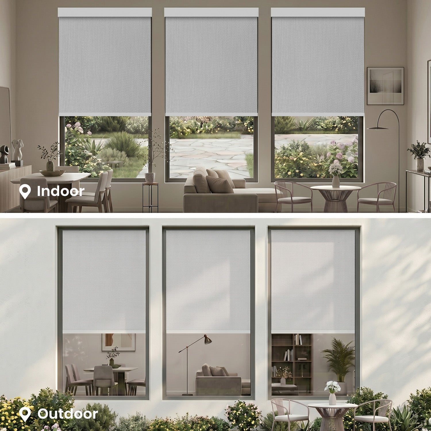 SmartWings Motorized Blackout Solar Shades 0% Openness Metis