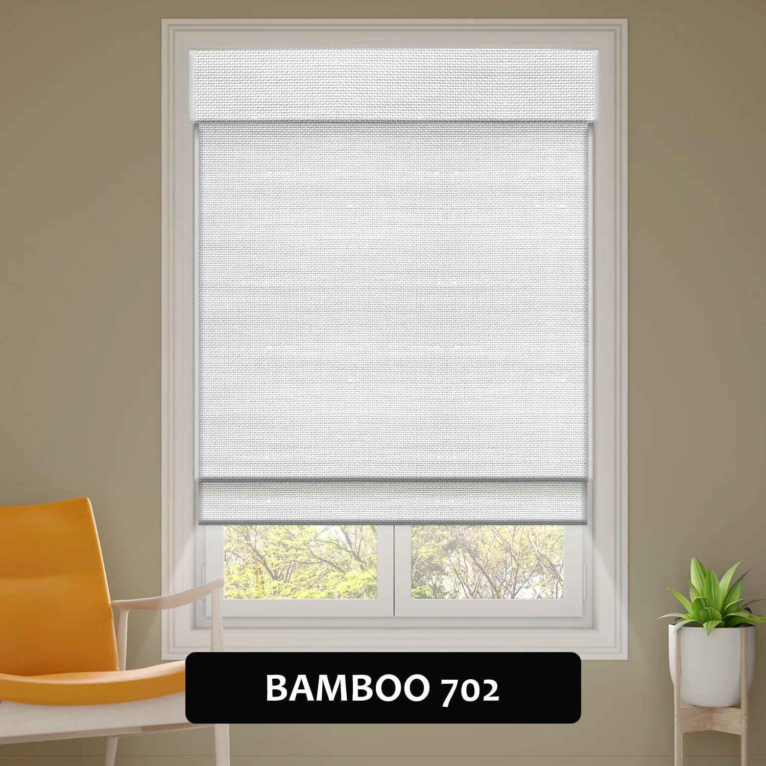 SmartWings Motorized Woven Wood Shades 100% Blackout Orithyia