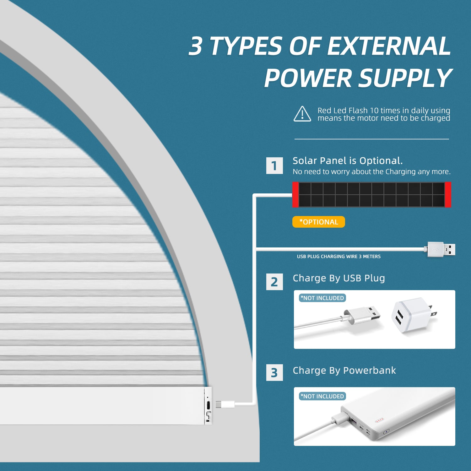 SmartWings Motorized Light Filtering Arched Cellular Shades Nowa
