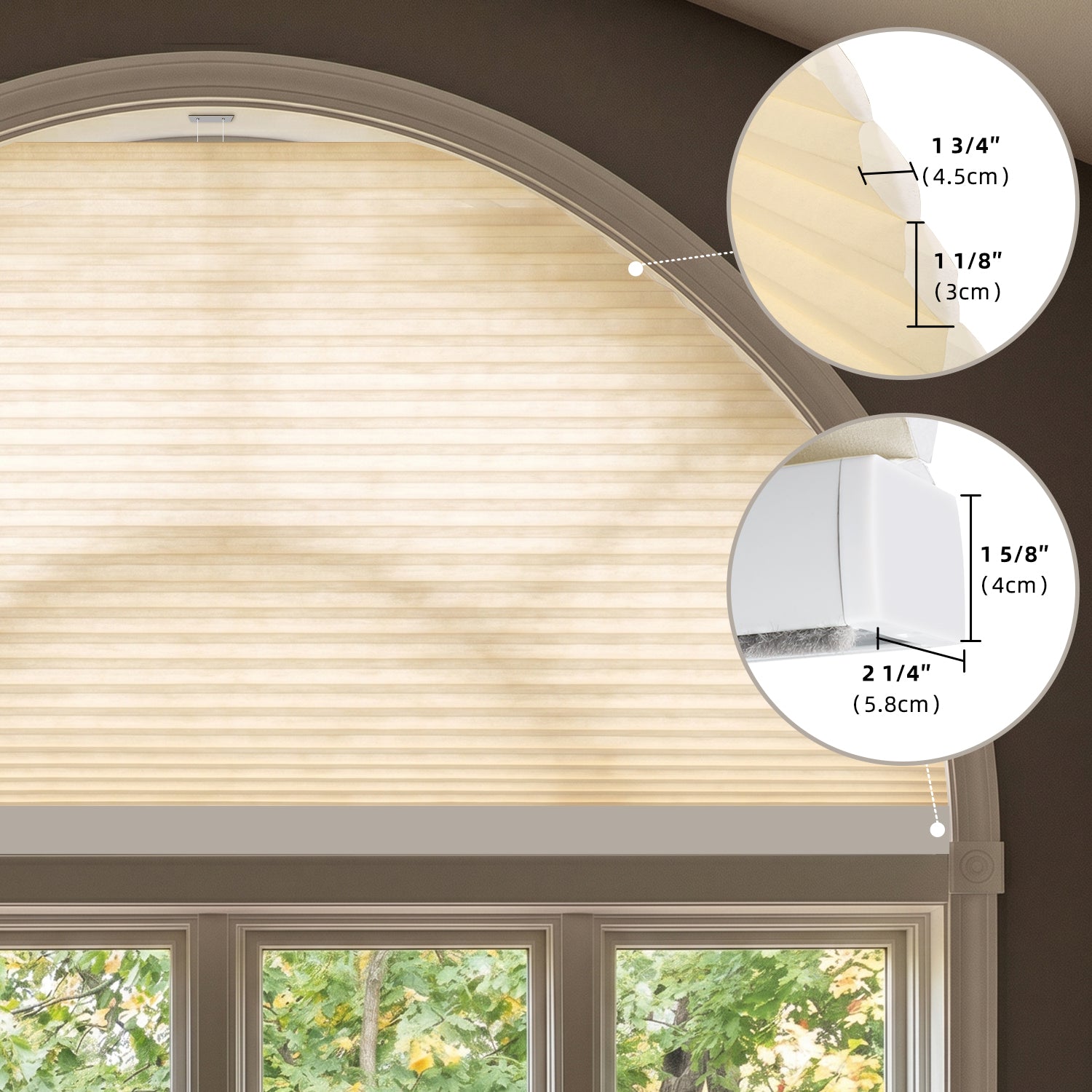 SmartWings Motorized Light Filtering Arched Cellular Shades Nowa