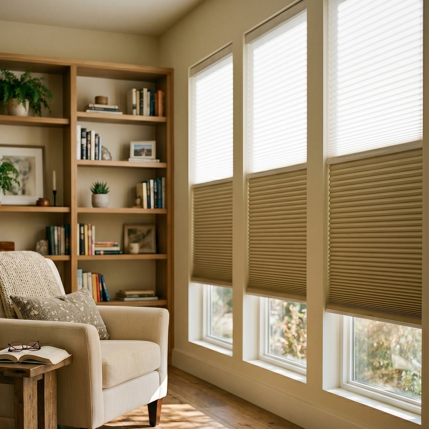 SmartWings Motorized Blackout And Light Filtering Day/Night Cellular Shades Nowa