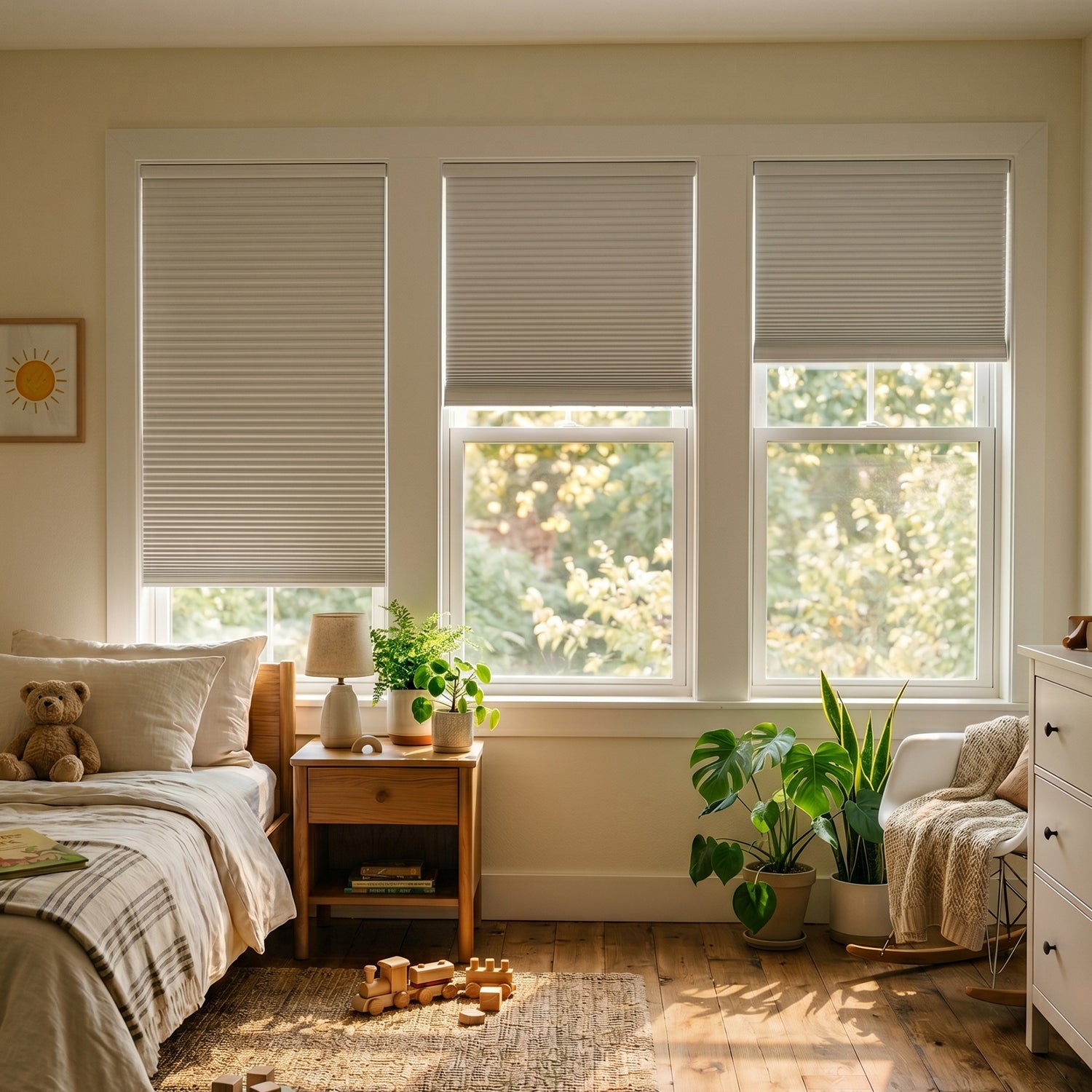 SmartWings Motorized Blackout Cellular Shades Hazel