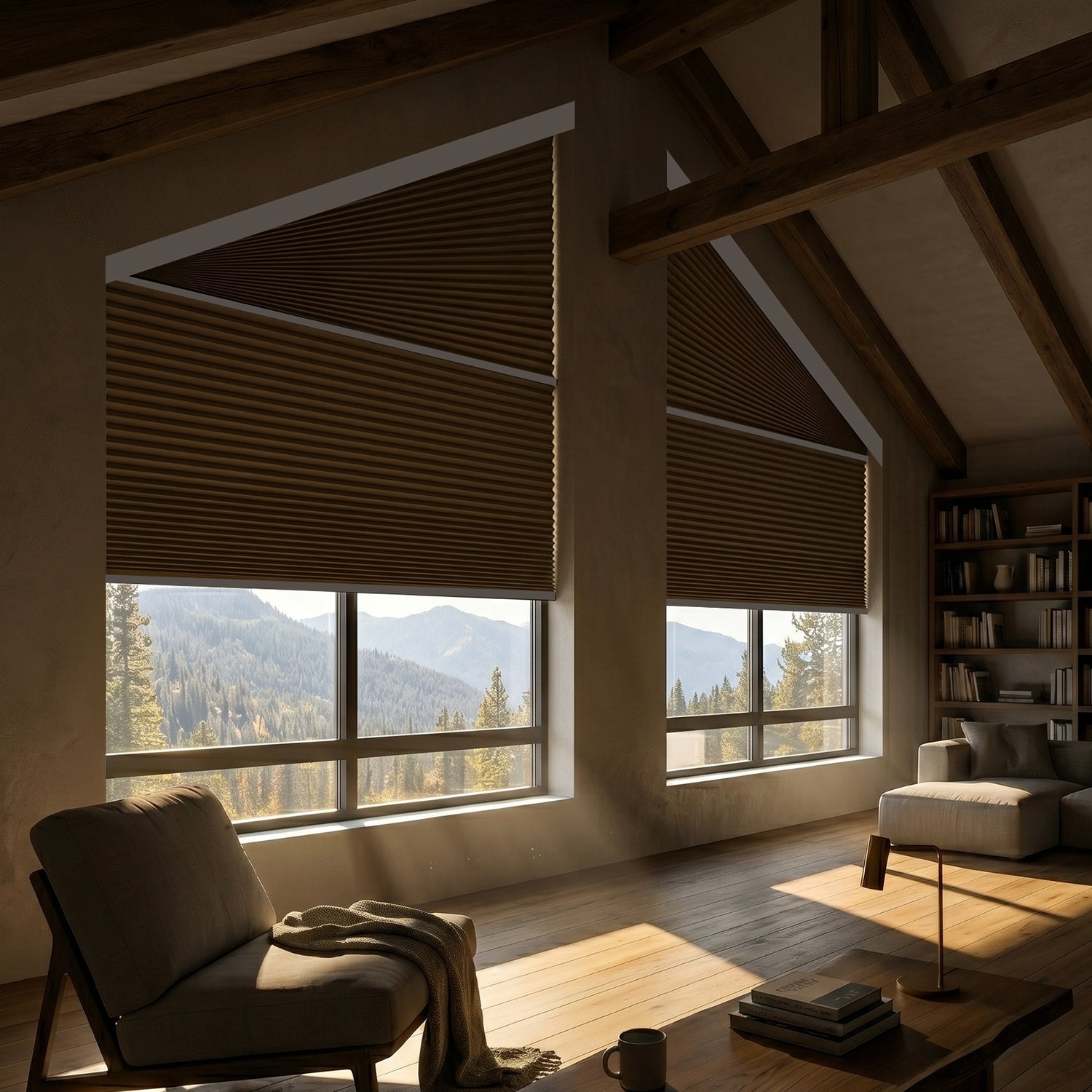 SmartWings Motorized Blackout Trapezoid Cellular Shades Nowa