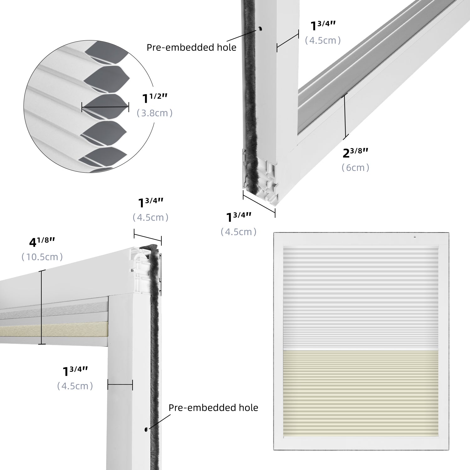 SmartWings Motorized Premium Day/Night Skylight Cellular Shades Hazel