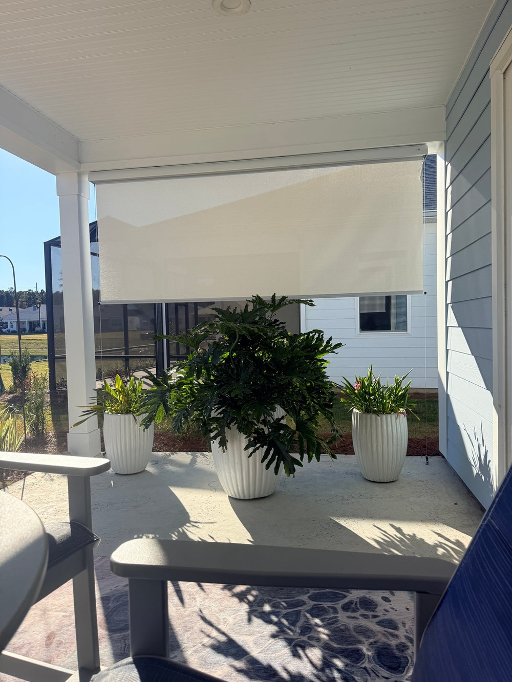 Outdoor Shades 1% Openness - Light Grey