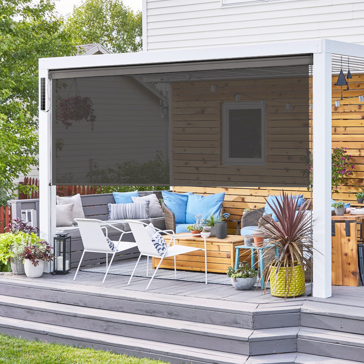 SmartWings Motorized Outdoor Shades 1%/3%/5% Openness