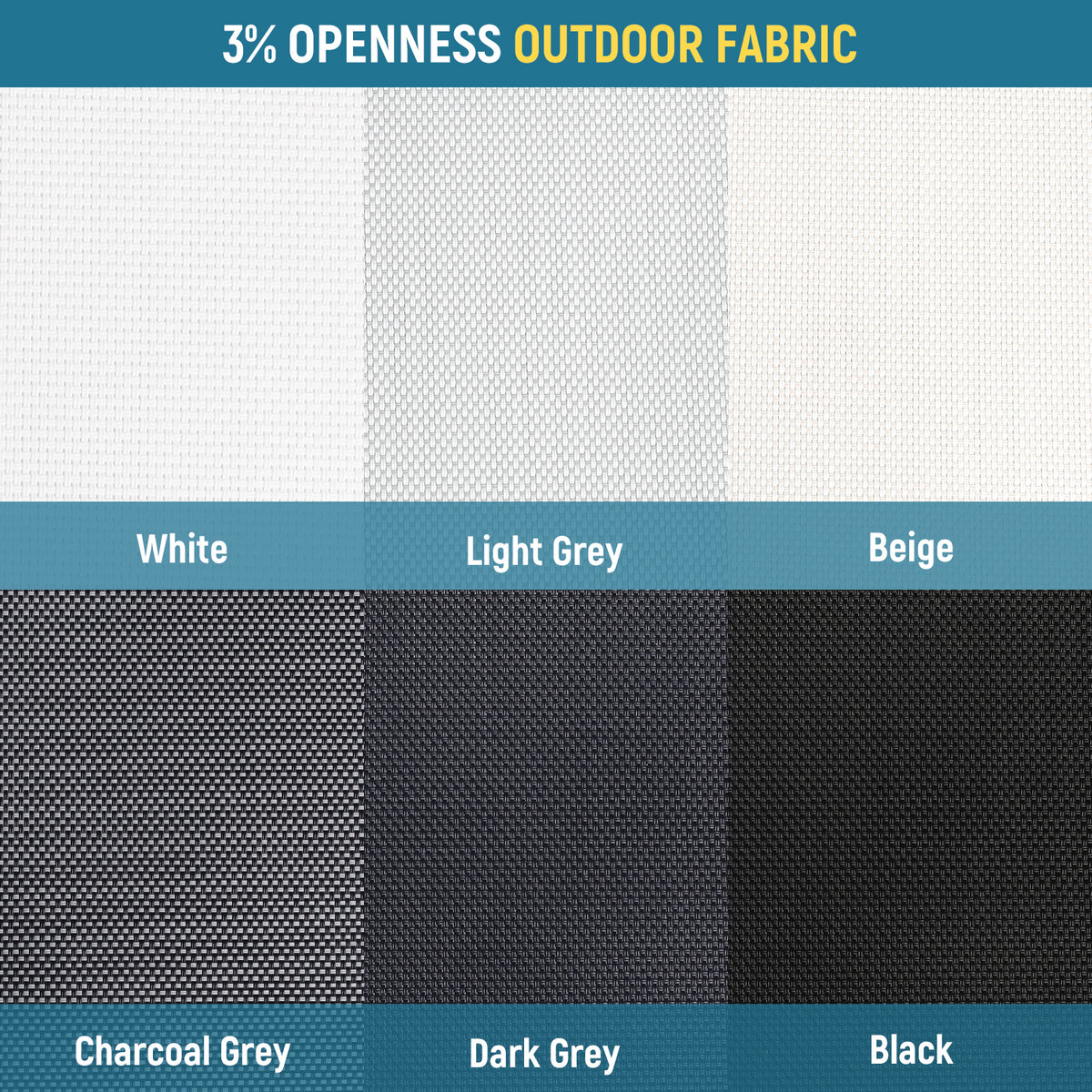 Zipper Track Windproof Outdoor Fabric Samples – SmartWings