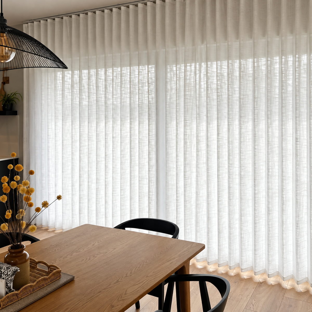 SmartWings Motorized Ripple Fold Drapery 50%/70%/100% Blackout Daphne